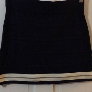 Navy sweater mini skirt
